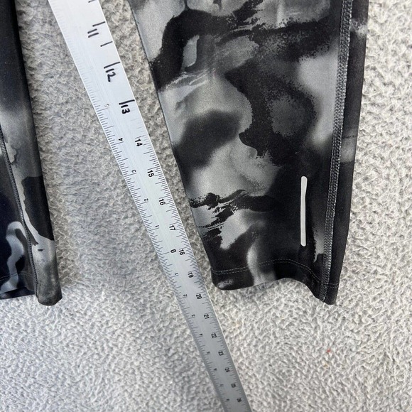 Nike Leggings Women's Small Black Red Tie Dye Running Athletic Workout Gym Logo - Picture 4 of 9